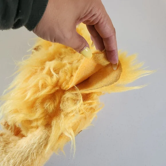 Vintage 70s 80s YELLOW BIG BIRD Stuffed Plush Animal Toy Pet Ganz Bros Rubber - Picture 6 of 8